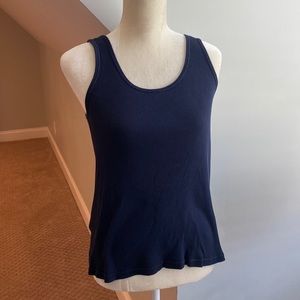 J. Crew Cotton Ribbed Navy Tank Top